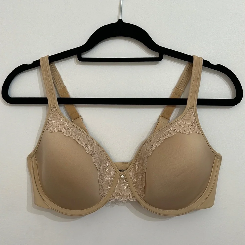 BALI One Smooth U Ultra Light Lace Lift Underwire Tan Nude Bra | Size: 38C - Picture 8 of 9